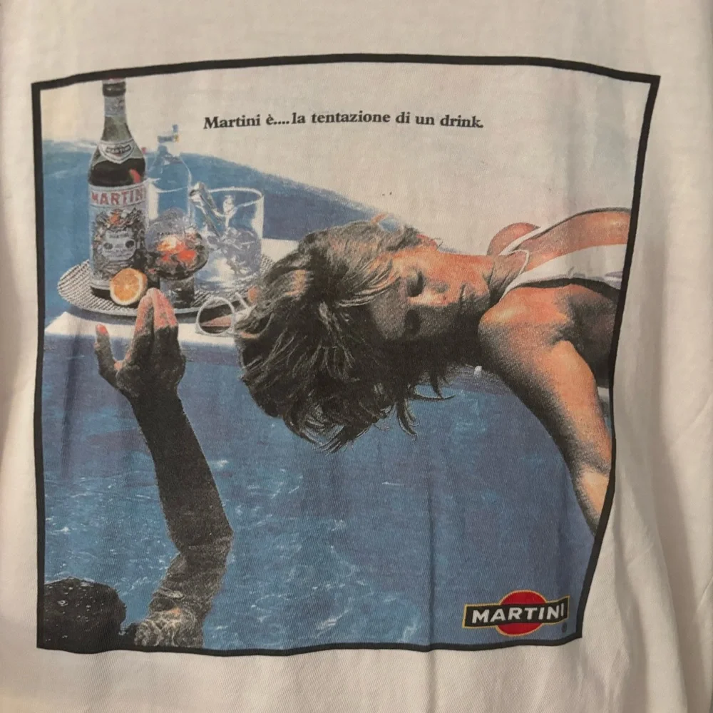 Vintage Dolce & Gabbana Martini Graphic Tee white womens size 44 M early 2000s - Picture 2 of 9